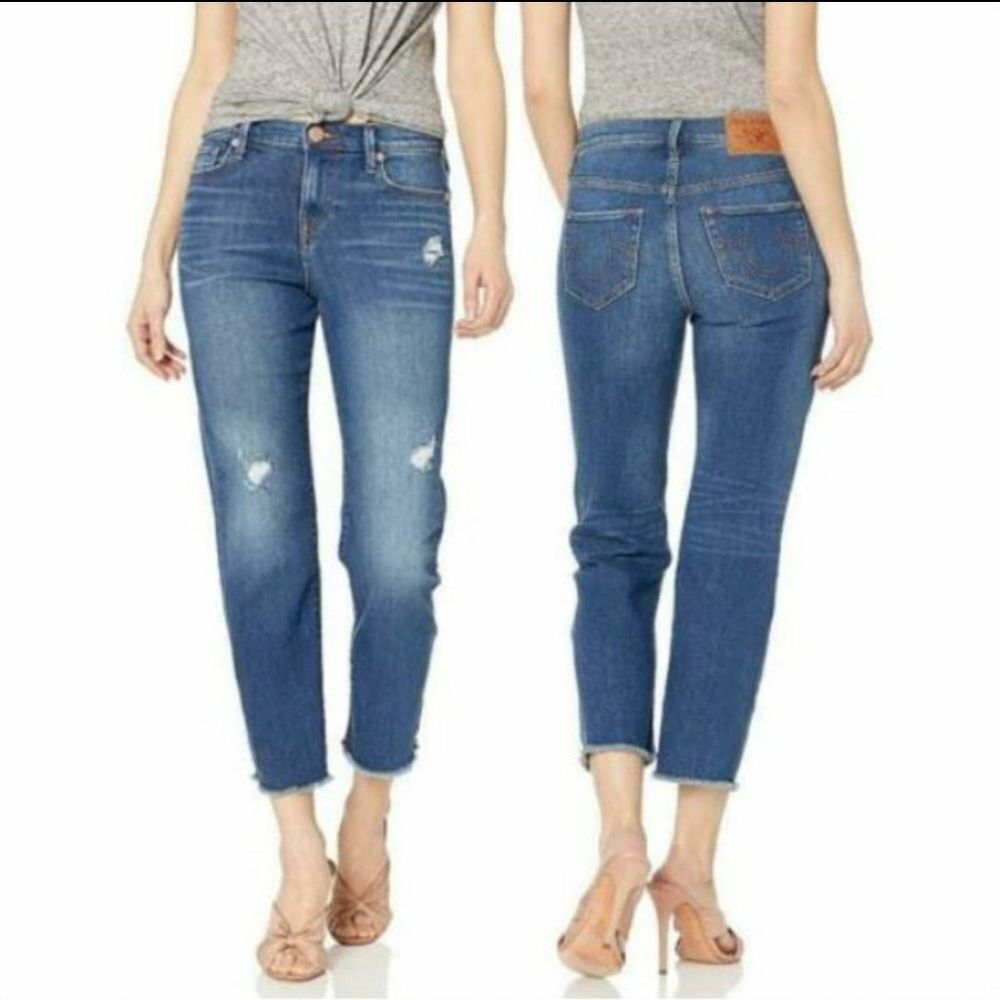 True Religion Starr crop straight leg jean Sz 23 NWT